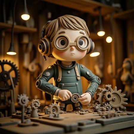 【3D chibi toy】Air dry clay style - FLUX
