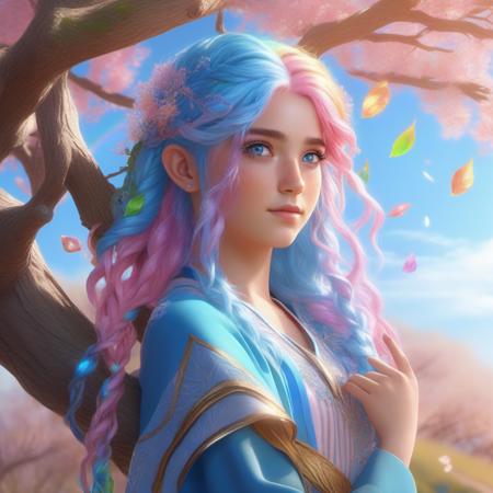 Rainbow haired girl