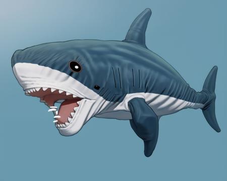fluffy shark cushion