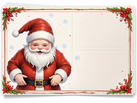 ? Christmas Postcard Template - Print your own generated X-mas card! ? [SDXL]