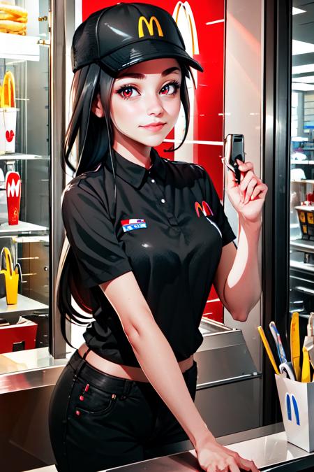 McDonalds Uniform (black) | Outfit LoRA