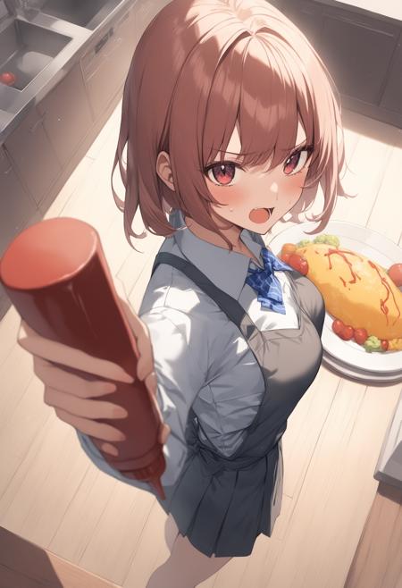 Lettering on omurice / オムライスへのお絵描き、文字入れ