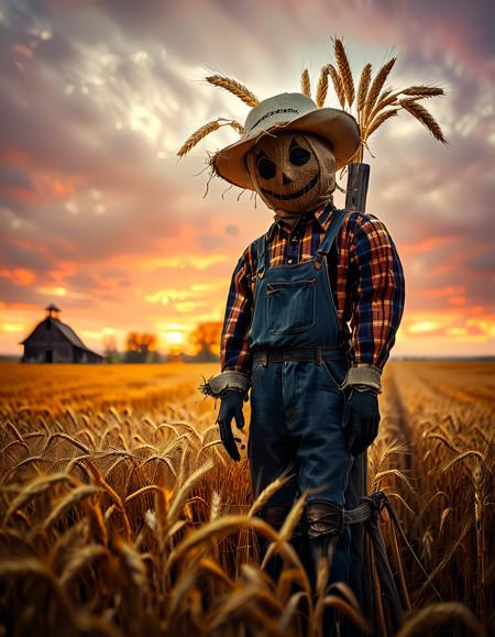 wheat field at dusk background