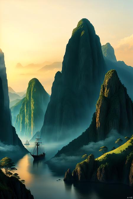 OB锦绣山河Beautiful Mountains and Rivers-Chinese Style Illustration V1