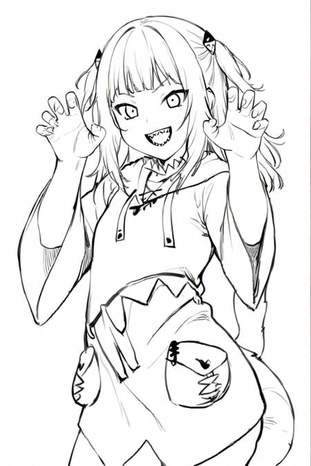 线稿lineart for Animagine