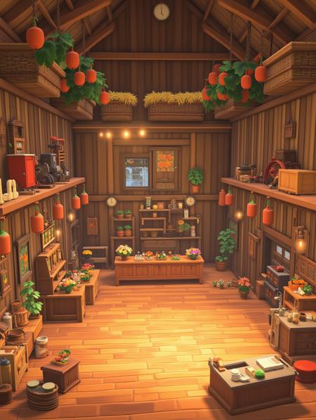 【Game Assets】 Cartoon-style 3D isometric background assets for small games FLUX
