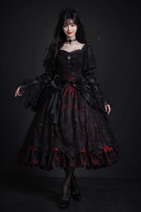 [SD 1.5] Modern Victorian fashion dress | 洛丽塔裙子 | ロリータ ドレス Vol.1版本Gothic style 2 (ID: 81923)