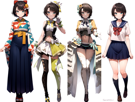 Oozora Subaru (Hololive) all outfits 4+4