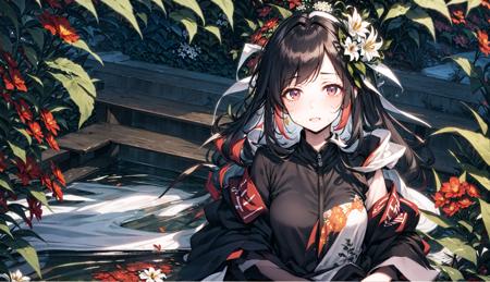 Mystic Midnight Garden Flower Background (秘夜花園背景) - Flower Background Style
