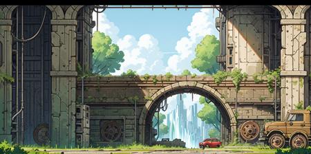 HEZI flat board pixel game scene