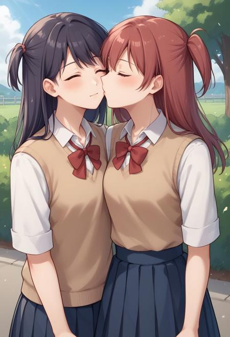 Kissing cheeck