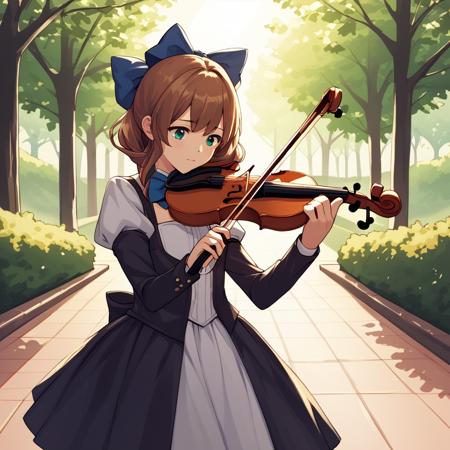 holding_violin ,holding_bow_(music)
