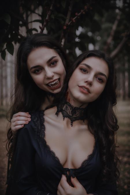 Vampire bite concept