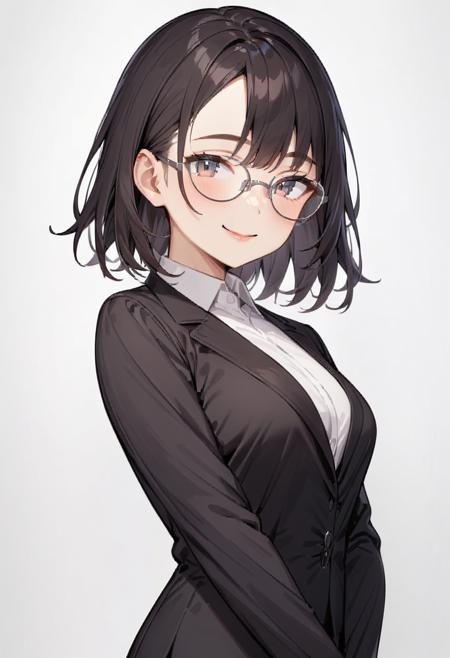 oval metal frame glasses2 SDXL