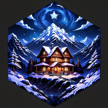 六角形徽章hexagon badge(A.31)