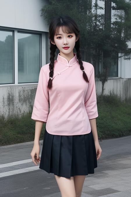 一套民国风校服 tangzhuang school unifrom