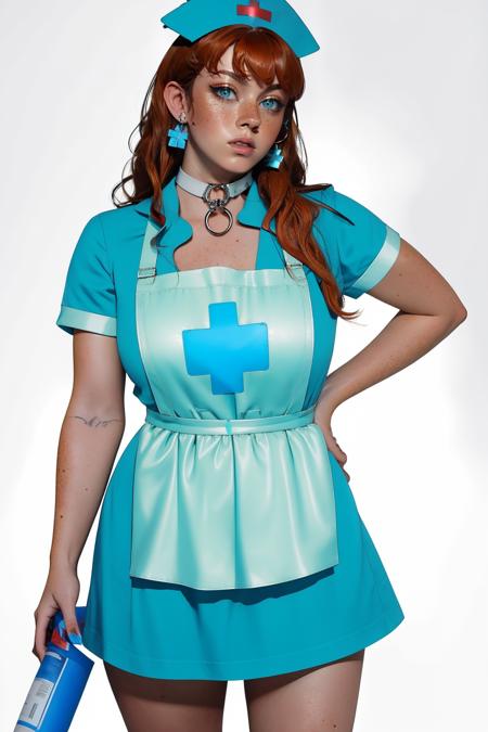 Short Blue Nurse Dress