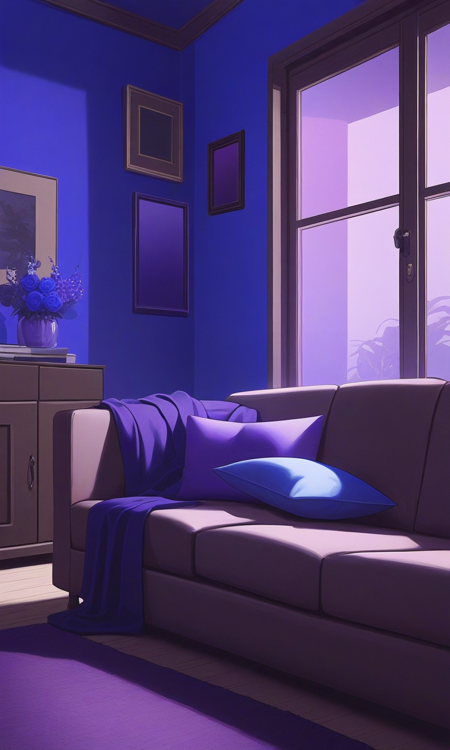 Purple, Blue and Brown