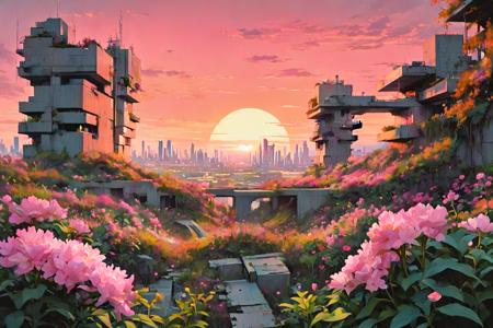 Overgrown Brutalism SDXL