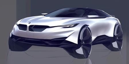 Car 2D Rendering (neutral) for Automotive design
