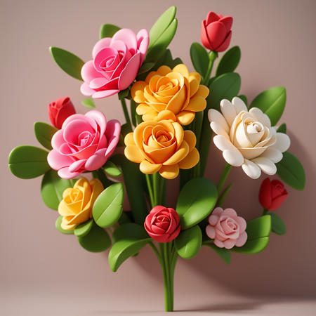 3D flower decoration/design material