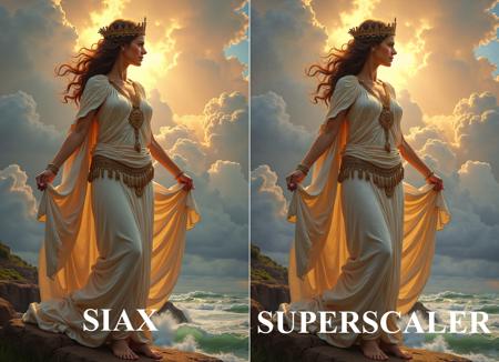 FLUX DEV Hi-Res Fix, Img2img, In- & Out- paint, Wildcards, LORAs, Ultimate SD Upscaler, ControlNet, Adetailer, Redux, Style Changer版本?Upscaler 1.0 (ID: 695150)