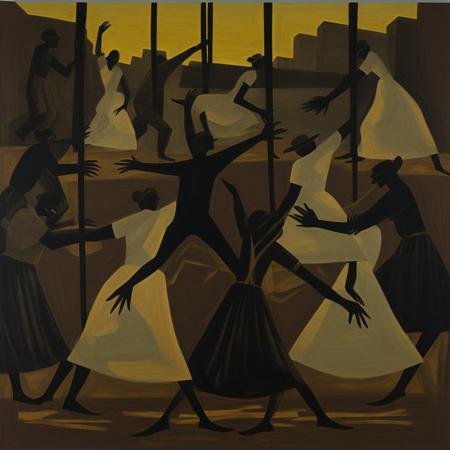 Jacob Lawrence Style SDXL