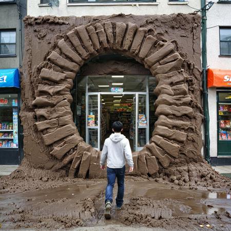 Andy Goldsworthy style nature art - portals, circles, spheres and spirals for SDXL