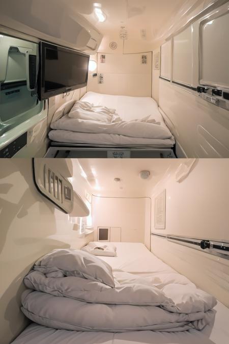 カプセルホテルの中 Inside the capsule hotel SD15