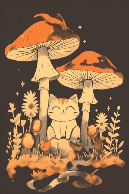 A strange combination of cat and mushroom - tangbohu 10