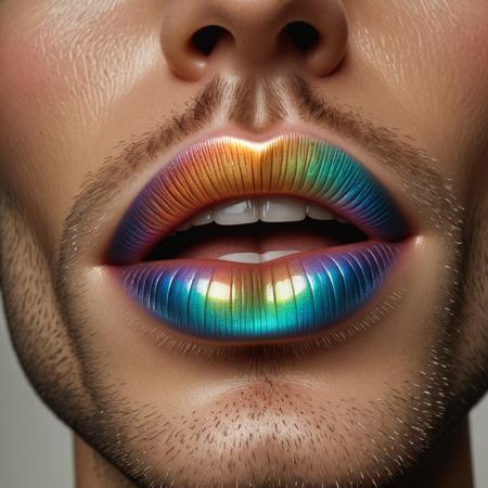 Iridescent Rainbow Lips