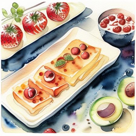 A watercolor food style - tangbohu 32