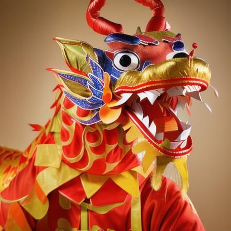 Dragon dance, a traditional Chinese cloth dragon