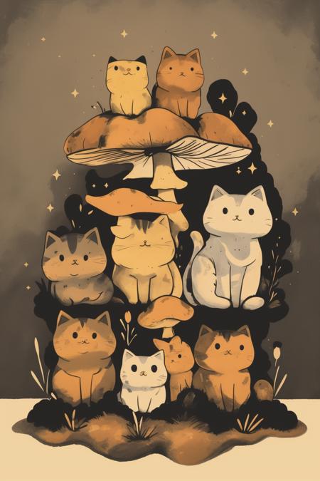 A strange combination of cat and mushroom - tangbohu 10