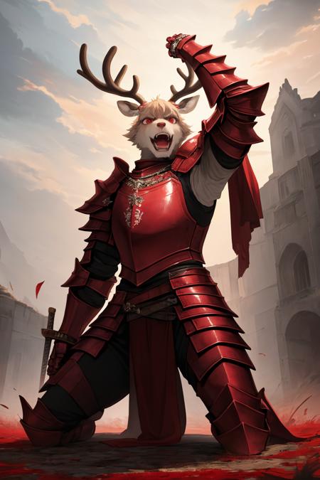 Red Reindeer Knight (OC) LoRA