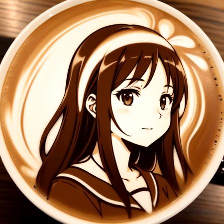 anime character latte art