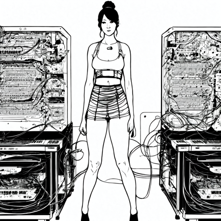djz Lineart Girl