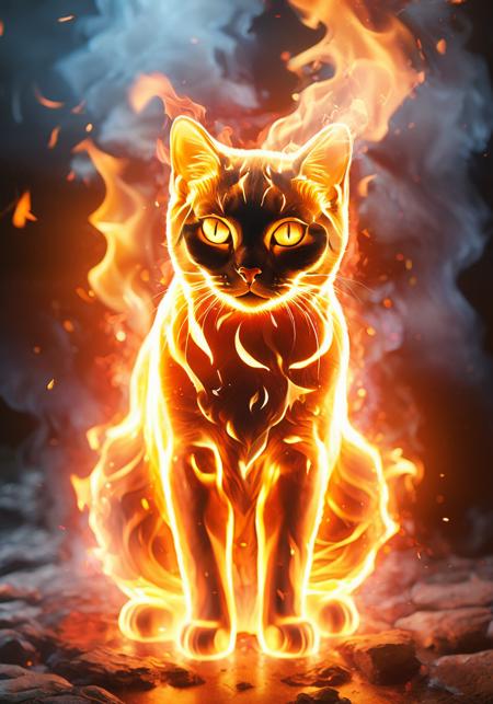 白棱(XL,FLUX)_Fire Element - Special Effects 火元素-特效