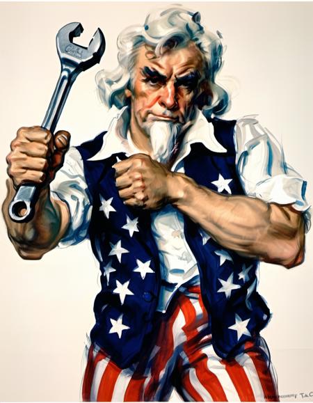 American Propaganda Painting - James Montgomery Flagg Style