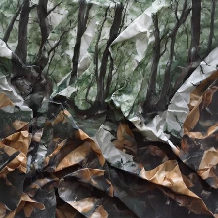 Сrumpled paper. SDXL
