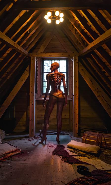 In the attic