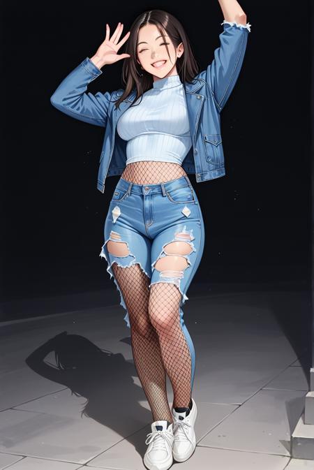 [PonyXL] Ripped Jeans (with fishnet)