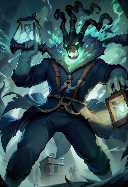 Thresh & Mordekaiser [League of Legends] ||| PonyXL版本v2.0 (BOORU TAGS ONLY) (BOORU TAGS ONLY)