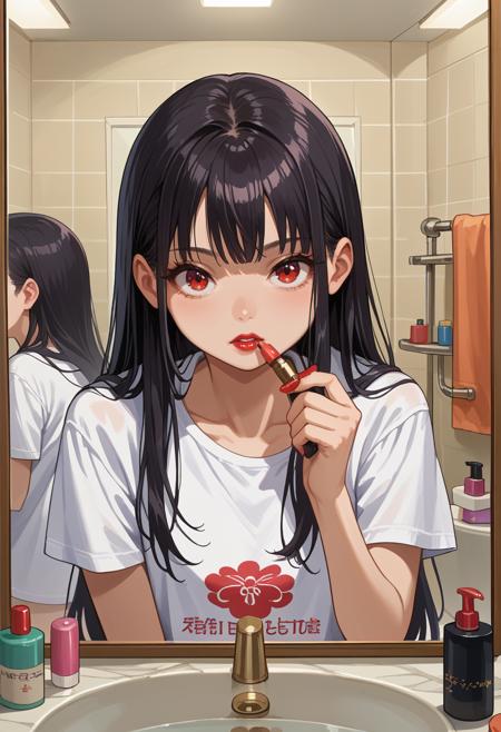 Applying Lipstick | Concept Lora  | [Pony XL]