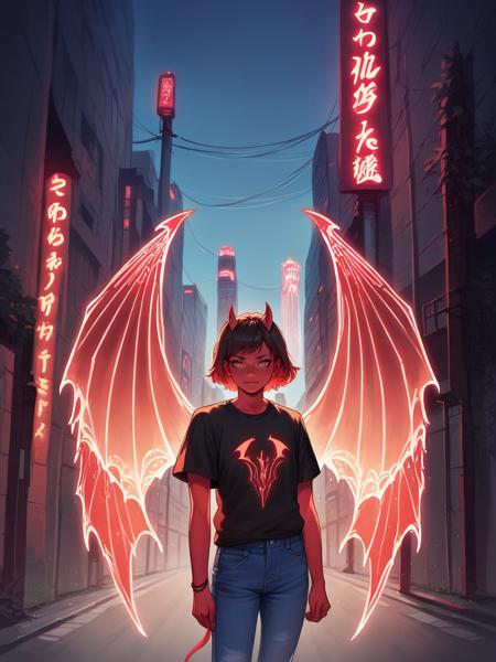 Neon Light Wings