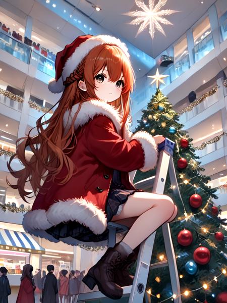 girl like christmas tree
