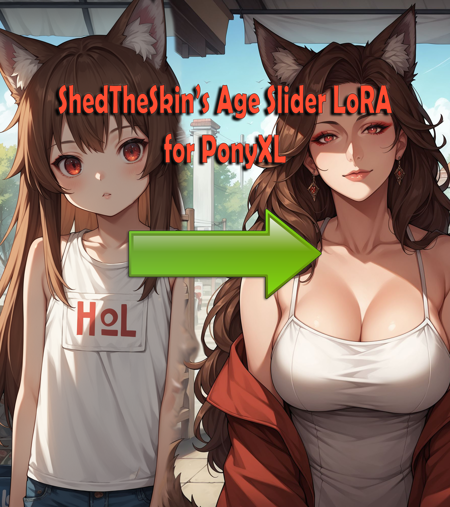 Age Slider LoRA | PonyXL SDXL版本v1.0 - Initial Release (ID: 448977)