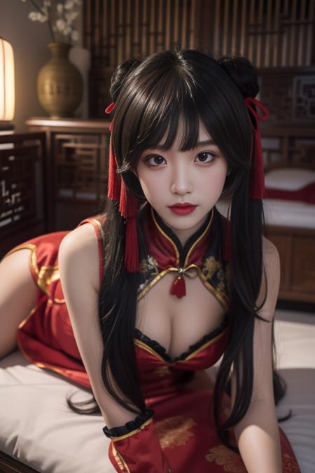 时崎狂三 新春旗袍-红黑 tokisaki kurumi chinese clothes-red&black