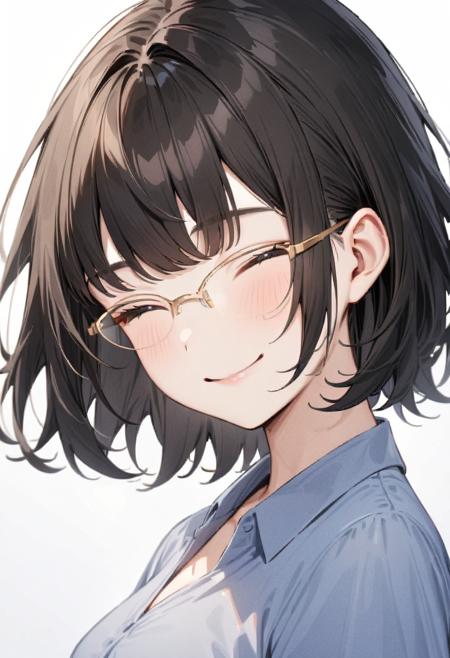 halfrim metal frame glasses1 SDXL