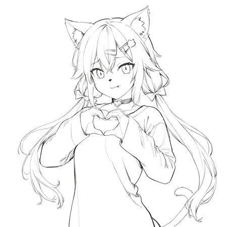 线稿lineart for Animagine